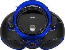 Load image into Gallery viewer, Jensen CD-490 Portable Sport Stereo CD Player with AM/FM Radio and Aux Line-in &amp; Headphone Jack (Blue)
