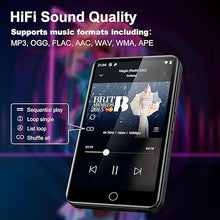 Load image into Gallery viewer, MP3 Player Bluetooth with Spotify, ZAQE 4.0&quot; IPS MP3 Player with Bluetooth and WiFi, Audible,Browser(Removable),Amazon Music, MP4 Music Player Up to 512GB (Black)
