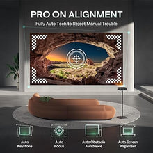 Load image into Gallery viewer, EAZZE D1 Pro Smart Projector with WiFi and Bluetooth, Netflix Official, 20W Speakers, Dolby Audio &amp; dbx-tv Total Sonics, Auto Focus &amp; Keystone, Native 1080P Portable Outdoor Movie Projector
