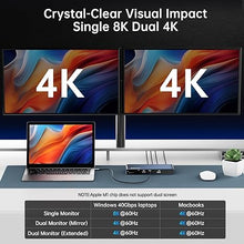 Load image into Gallery viewer, ACASIS 40Gbps Dock for Thunderbolt 4/3 Devices, USB 4 Host Devices, 13-in-1 Laptop Docking Station, Single 8K60Hz or Dual 4K60Hz Display, 3x40Gbps Port, 2xUSB A 3.1, GbE, SD/TF 4.0, 3.5mm Audio
