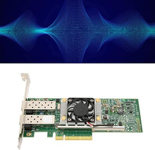 Load image into Gallery viewer, 10Gb PCI-E Network Card Dual SFP Port NIC Network Card PCIe Ethernet Adapter with Cooling Fan Multifunction Express LAN Adapter for Server and Switching
