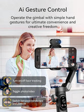 Load image into Gallery viewer, Gimbal Stabilizer for iPhone, Gimbal w/AI Vision Sensor for Face Tracking, 3-Axis iPhone Gimbal w/OLED Display for Vlog Recording, Compatible with iPhone/Android-Smart AI XPro Black
