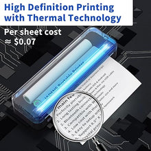 Load image into Gallery viewer, JADENS Bluetooth Thermal Printer, Support 8.5&quot; X 11&quot; US Letter, Portable Printers Wireless for Travel, Inkless Printer Compatible with iOS, Android, Mobile Printer for Home, Office, School
