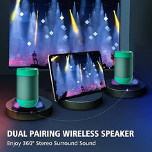 Load image into Gallery viewer, comiso Bluetooth Speaker with IP65 Waterproof,5.3 Bluetooth,TWS Pairing,Support TF Card,Portable Wireless Speaker for iPhone Samsung and More-Green
