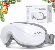 Load image into Gallery viewer, TOLOCO Eye Massager with Heat, Heated Eye Mask with Bluetooth Music for Migraines, Face Massager for Relax and Improve Sleep, Reduce Eye Strain, Relaxation Gifts for Women/Men, Birthday, Wedding Gifts
