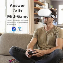 Load image into Gallery viewer, IAMJOY Wireless Gaming Earbuds, 20ms Low Latency Earbuds, Compatible with Meta Quest 3/2, PS5/4, with 2.4Ghz Dongle &amp; Bluetooth, Game Earbuds with Mic for Steam Deck, VR, Switch, PC
