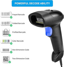 Load image into Gallery viewer, Handheld USB QR Barcode Scanner Reader for Computers, NetumScan Handheld Wired Automatic 1D 2D Image Bar Code Scanners for Mobile Payment, Store, Supermarket, Warehouse
