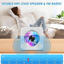 Load image into Gallery viewer, Gueray Portable CD Player with Bluetooth, Desktop CD Music Players for Home Built-in Double HiFi Sound Speakers, Support AUX&amp;USB Headphone Jack, FM Radio Boombox, LCD Screen Display for Kids Gift
