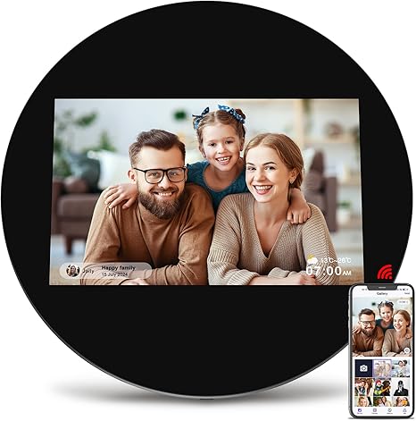 Digital Picture Frame, ThankVip 10.1 Inch WiFi Digital Photo Frame, IPS HD Display Touch Screen,32GB Storage, Slideshow, Wall Mountable, Auto-Rotate, Share Photos and Video via Uhale App