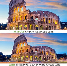 Load image into Gallery viewer, Tectra 55MM 0.43x Professional HD Wide Angle Lens (Macro Portion) for Nikon D3400, D3300, D3500, D5500, D5600 and Sony Alpha Cameras
