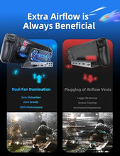 Load image into Gallery viewer, LISEN 13-IN-1 Docking Station for Steam Deck OLED&amp;ROG Ally X&amp;Legion Go, Dual Cooling Fan 5 USB Ports and 4K@60Hz, 100W Charging Port Support ROG Ally 30W Mode, Gigabit Ethernet Fit for Steam Deck OLED
