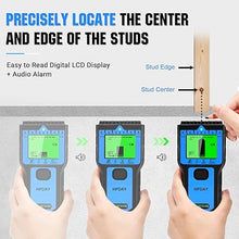 Load image into Gallery viewer, Stud Finder Wall Scanner, Upgraded 8 in 1 Magnetic Stud Sensor Wall Detector, with Bubble Level, Nail Beam Finders Center and Edge for Wood AC Wire Metal Studs Joist Pipe, HD LCD Screen
