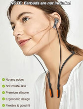Load image into Gallery viewer, for Galaxy Buds 3 &amp; Galaxy Buds 3 Pro Strap Neckband, Anti-Lost Earbuds Accessories, Support Volume Control, Ergonomic Design, Comfortable Fit, Black Band/Orange Tip
