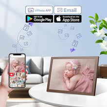 Load image into Gallery viewer, 10.1&quot; WiFi Digital Picture Frame, 1280x800 IPS HD Touch Screen, Smart Electronic Photo Frame, 16GB Storage, Auto-Rotate, Easy Setup to Share Photos or Videos Remotely via App and Email
