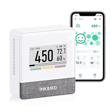 Load image into Gallery viewer, INKBIRD Portable CO2 Detector with Bluetooth, Smart Indoor Air Quality Monitor, can detects CO2, Temperature, Humidity, etc., Electronic Ink Display &amp; 4 Years Battery Life, for Home, Office, motorhome
