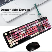 Load image into Gallery viewer, FOPETT Keyboard and Mouse Sets, Wireless, Reliable 2.4 GHz Connectivity for PC,Laptop,Smart TV and More (Black Colorful)
