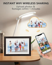 Load image into Gallery viewer, Wooden Digital Picture Frame with 32GB Memory, 10.1 inch 1280x800 IPS HD Touch Screen, Auto-Rotate, Motion Sensor - WiFi Digital Photo Frame with Frameo APP for Slideshows, Video Playback
