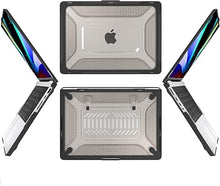 Load image into Gallery viewer, Batianda Compatible with M3 MacBook Pro 14 inch Case 2023 2021 Release A2918/A2992 Model, Heavy Duty Honeycomb Design Protective Hard Shell with TPU Bumper and Fold Kickstand with Keyboard Cover,Black
