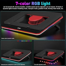 Load image into Gallery viewer, IETS GT500 Powerful Turbo-Fan (5000 RPM) RGB Laptop Cooling Pad with Infinitely Variable Speed,Seal Foam for Rapid Cooling Gaming Laptop,Dust Filter for Protect Laptop,13-17.3inch Laptop Cooler
