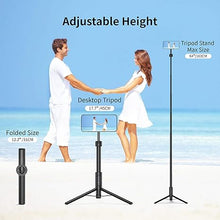 Load image into Gallery viewer, Vimitty for MagSafe Tripod for iPhone 64 Selfie Stick Tripod Phone with Metal Ring and Remote, Phone Tripod for Video Recording, Cell Phone Tripod Mount Stand for Cellphone

