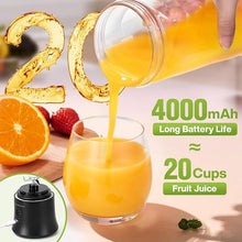 Load image into Gallery viewer, 20 Oz Portable Blender for Shakes and Smoothies,4000mAh Electric Juicer, 270W Motor Smoothie Blender with BPA-Free &amp; IP67 Waterproof, USB Fresh Juice Blender with 2 Mixing Modes for Travel, Gym, Black
