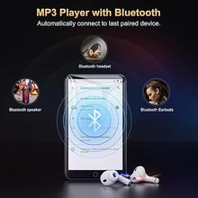 Load image into Gallery viewer, 80GB MP3 Player with Bluetooth and WiFi, Android Player with Speaker Mp3 &amp; Mp4 Music Player with Spotify, Amazon Music, Deezer, Browser, 4.0&quot; Touch Screen, Download Music, FM Radio,Up to 512GB(Black)
