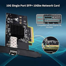 Load image into Gallery viewer, 10Gbe PCI-E NIC with 82599EN(X520-DA1) Controller, 10Gb Single Port SFP+ PCI-E Network Card, GiGaPlus 10Gbps PCI Express Ethernet LAN Adapter, Supports Windows/Windows Server/VMware
