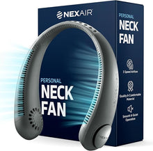 Load image into Gallery viewer, Portable Neck Fan - 3 Speed Rechargeable Bladeless Neck Fan, Adjustable Personal Black Neck Fan For Women &amp; Men Modern Design, Great Cooling Fan For Travel, Outdoors &amp; Sports
