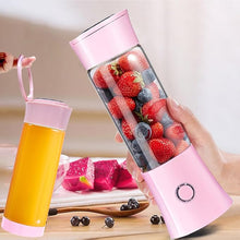 Load image into Gallery viewer, Toycol Portable Blender, Mini Personal Size Blenders for Smoothies and Shakes,Travel Juicer Cup Smoothie Maker with Updated 6 Blades USB Rechargeable Fruit Mixer with 4000mAh Battery16Oz Pink
