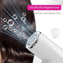 Load image into Gallery viewer, Hair Dryer, Fast Drying Blow Dryer with Magnetic Nozzle,110,000RPM Brushless Motor, High Speed Low Noise, Ionic No Heat Damage, for Travel, Home, Gift (White)
