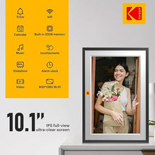 Load image into Gallery viewer, KODAK Digital Photo Frame 10.1 inch with WiFi, WiFi Electronic Frame with 32GB Storage,1280 * 800 HD IPS Touch Screen, Auto-Rotate, Share Photos and Videos for Women
