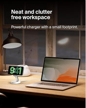 Load image into Gallery viewer, Belkin Convertible Magnetic Charging Stand 15W - MagSafe-Compatible Fast Qi2 Charger, iPhone Charger for Apple iPhone 16, 16 Plus, 16 Pro, 16 Pro Max, iPhone 15 &amp; 14, Apple Airpods Pro, &amp; More - White
