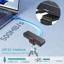 Load image into Gallery viewer, Angetube 4K AI Webcam: AI-Trackig Web Camera Dual AI Noise-Cancelling Microphones - HDR-Enabled, USB 3.0, Remote Control, Sony_Sensor, Adjutable Field of View, Work with Teams, Zoom, Webex
