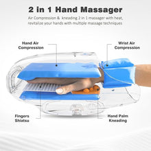 Load image into Gallery viewer, Touchscreen Hand Massager with Heat and Compression, Roller Kneading Massage, Fan Cooling, and Wrist Massage, Hand Massager for Arthritis and Carpal Tunnel, Finger Numbness Relief, Gifts for Women Men
