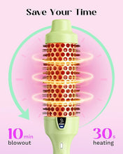 Load image into Gallery viewer, Wavytalk Thermal Brush, 1 1/2 Inch Ionic Heated Round Brush Creates Blowout Look, Thermal Round Brush Makes Hair Shinier &amp; Smoother, Dual Voltage, Easy to Use (Green)
