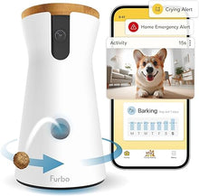 Load image into Gallery viewer, Furbo 360° Dog Camera + Nanny Bundle: Home Security &amp; Dog Safety Alerts, Rotating Pet Treat Dispenser Camera with Speaker, Smart Home Indoor Cam w Phone App (Additional Subscription Required at Setup)
