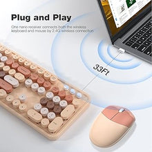 Load image into Gallery viewer, MOFII Wireless Keyboard and Mouse Combo,2.4GHz Retro Full-Size Keyboard with Number Pad and Cute Mouse for Computer PC Desktops Laptop WindowsxP/7/8/10(Milk Tea Colorful-B)
