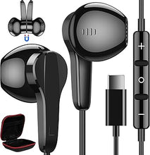 Load image into Gallery viewer, USB C Headphones for Samsung S24 Ultra S23 Fe S22+, Type C Earphones with Microphone HiFi Stereo Volume Control Magnetic in Ear Wired Earbud for iPhone 16 15 Pro Max Plus Galaxy Flip 6 5 Pixel 9 8 7
