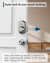 Load image into Gallery viewer, TEEHO TE001 Keyless Entry Door Lock with Keypad - Smart Deadbolt Lock for Front Door with 2 Keys - Auto Lock - Easy Installation - Satin Nickel
