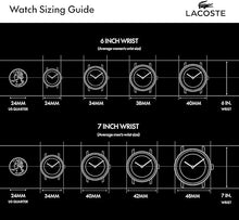 Load image into Gallery viewer, Lacoste Ollie Men&#39;s 3H Quartz Silicone Wristwatch - Water Resistant up to 5ATM/50 Meters, A Cool and Contemporary Choice for Him, 44mm
