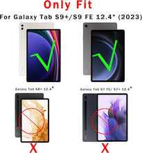 Load image into Gallery viewer, for 12.4 inch Samsung Galaxy Tab S9 FE+/S9+ Case with Detachable Keyboard : DIY 3-Zone 7 Colors Backlit Keyboard Cases with Touchpad - Tab S9 FE Plus/S9 Plus 12.4&quot; Keyboard Case with S Pen Holder
