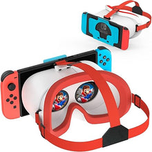 Load image into Gallery viewer, DEVASO Upgraded VR Headset for Nintendo Switch &amp; Switch OLED Model, Switch Virtual Reality Glasses with Adjustable HD Lenses and Comfortable Head Strap, Labo VR Kit Accessories, Cool Stuff for Boys
