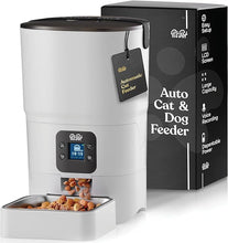 Load image into Gallery viewer, Smart Automatic Cat Feeder - 6-L Reliable Automatic Cat Food Dispenser with Display LCD Screen for Easy Set Up -Portion Control Automatic Dog Feeder - Desiccant Bag Keeps Dry Food Fresh-Voice Recorder
