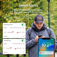 Load image into Gallery viewer, SwitchBot WiFi Thermometer Hygrometer 3 Pack with Hub Mini, IP65 Indoor Outdoor Thermometer Wireless, Humidity/Temperature/Dewpoint/VPD/Absolute Humidity Sensor with Smart Alerts, Works with Alexa
