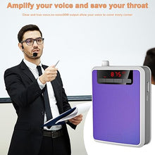 Load image into Gallery viewer, Voice Amplifier?Professional Mini Portable lotmusic Microphone Amplifier Speaker Rechargeable Wired Microphone Headset, Personal for Teacher Classroom Outdoor Meeting Tour Guides (Purple)
