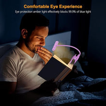 Load image into Gallery viewer, Gritin 19 LED Rechargeable Book Light for Reading in Bed with Memory Function- Eye Caring 3 Color Temperatures,Stepless Dimming Brightness,80 Hrs Runtime Clip On Book Light for Book Lovers-Purple
