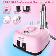 Load image into Gallery viewer, Nail Drill Machine?Professional Electric Nail File Set 35000RPM Nail File Drill Acrylic Nails Kit for Manicure Gel Nail Polish Remover (Pink)
