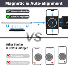 Load image into Gallery viewer, Magnetic Wireless Charger for iPhone: Fodable 3 in 1 Charging Station for Multiple Apple Devices - Travel Charging Pad Dock for Apple Watch iPhone 16 15 14 13 12 Pro Max Plus &amp; Airpod
