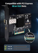 Load image into Gallery viewer, 10Gb SFP PCI-e Network Card, Intel 82599(X520-DA1) Controller, 10Gbps Ethernet Adapter, 10Gbe SFP+ Port, 10G NIC Card, Support Windows/Windows Server/VMware
