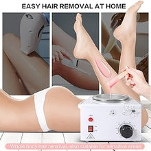 Load image into Gallery viewer, Portable Wax Warmer Machine for Painless Hair Removal, Women Men Professional Wax Heater with Adjustable Temperature Set,20pcs Wax Sticks (White - Single Pot)
